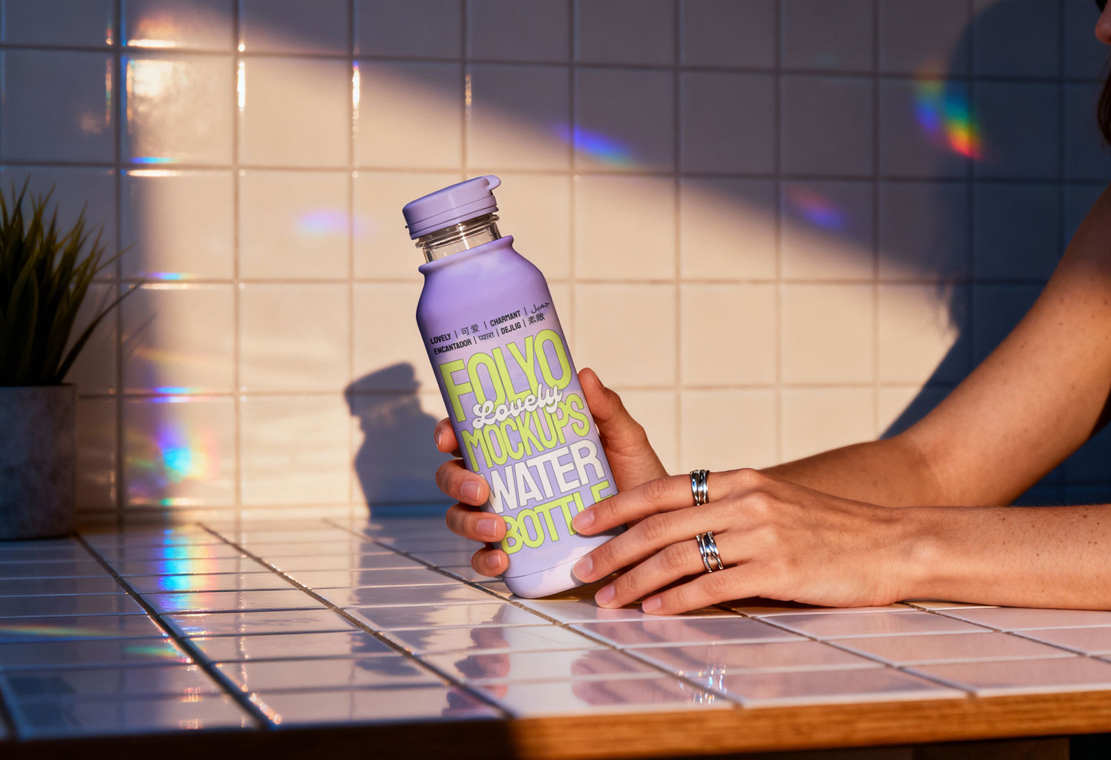 MXT Silicone Case Glass Water Bottle Mockup